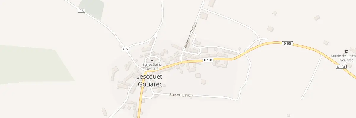 Plan du 6 Rue Grand Rue à Lescouët-Gouarec