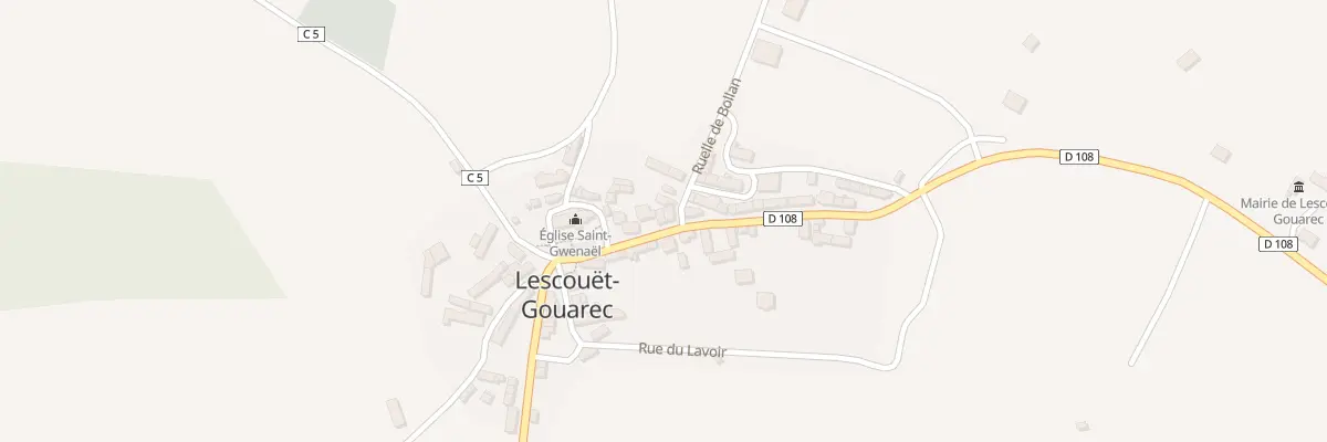 Plan du 4 Rue Grand Rue à Lescouët-Gouarec