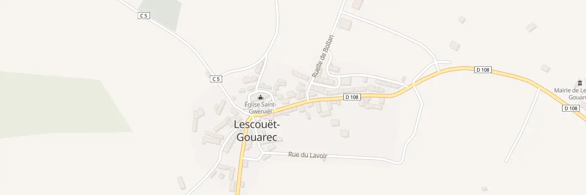 Plan du 2 Grande Rue à Lescouët-Gouarec