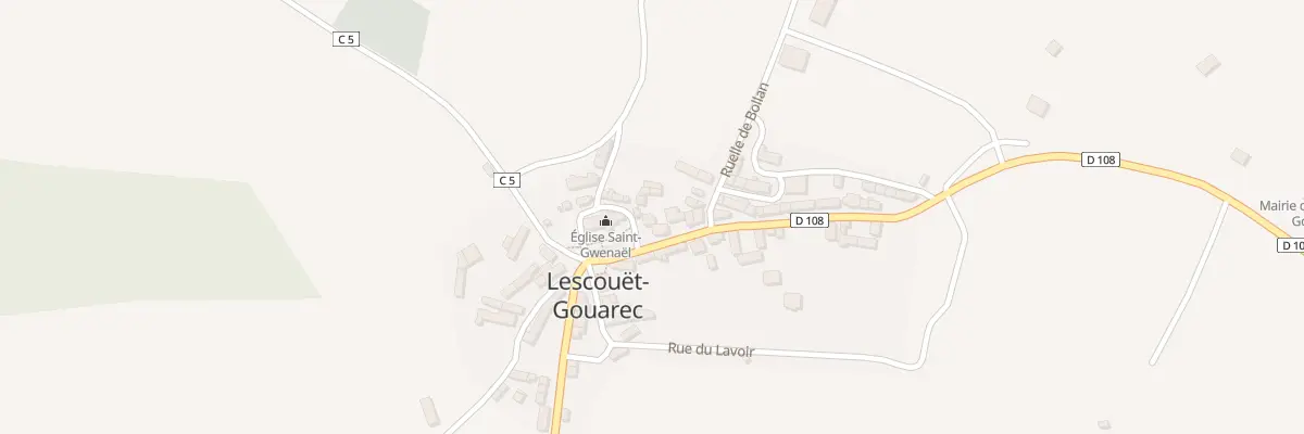 Plan du 6 Pl de l’Eglise à Lescouët-Gouarec