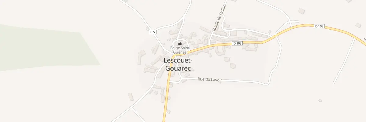 Plan du 9 Pl de l’Eglise à Lescouët-Gouarec