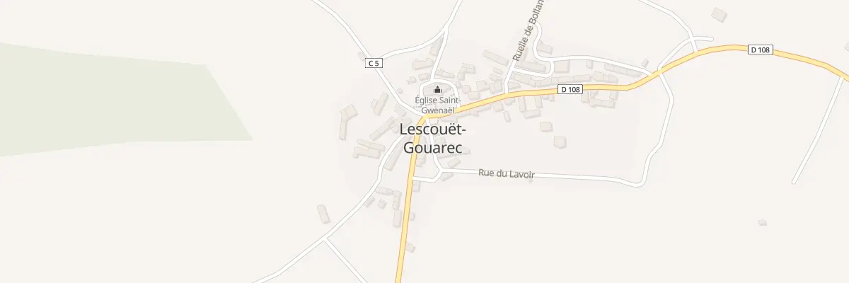 Plan du 2 Rue du Lavoir à Lescouët-Gouarec