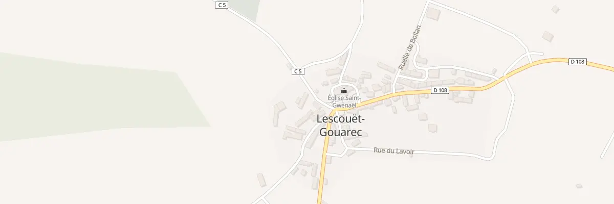 Plan du 3 Rte du Moulin à Lescouët-Gouarec