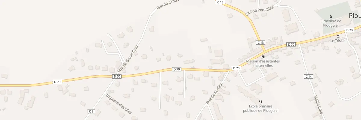 Plan du 8 Rue de l’Ancienne Gare à Plouguiel