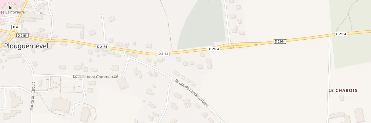 Plan du 54 Rte de Gouarec à Plouguernével