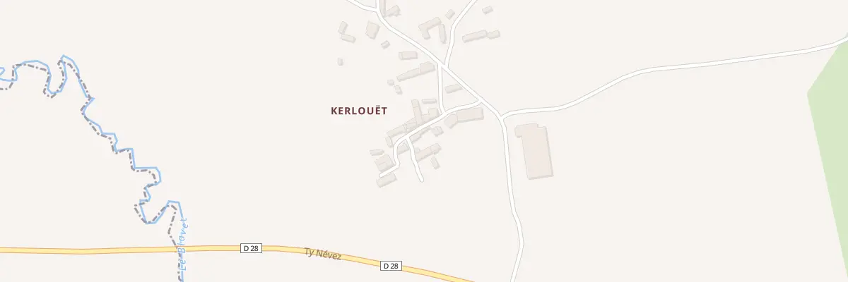 Plan du 1 Kerlouet à Kerien