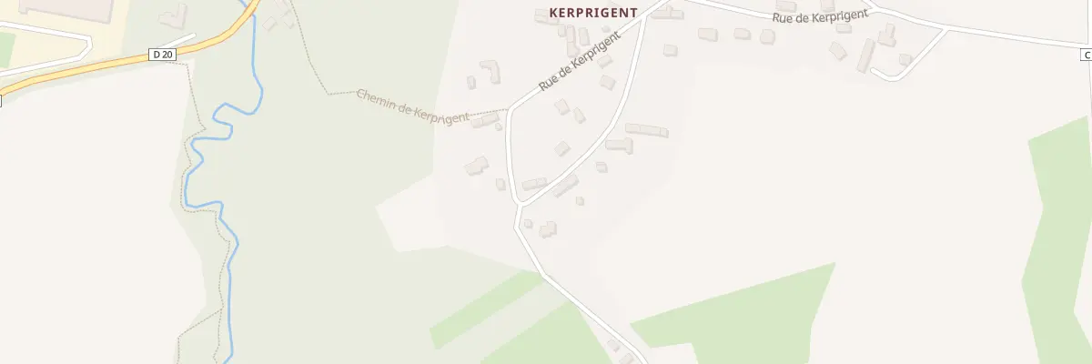Plan du 45 Kerprigent à Pédernec