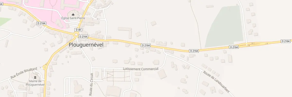 Plan du 34 Rte de Gouarec à Plouguernével