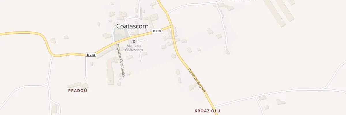 Plan du 2 Rte de Bégard à Coatascorn