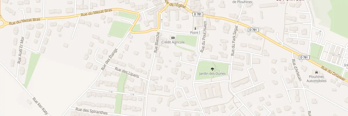 Plan du 7544 Rue du Poul Huern à Plouhinec