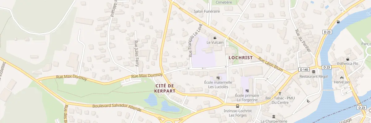 Plan du 1 Rue François Le Lève à Inzinzac-Lochrist