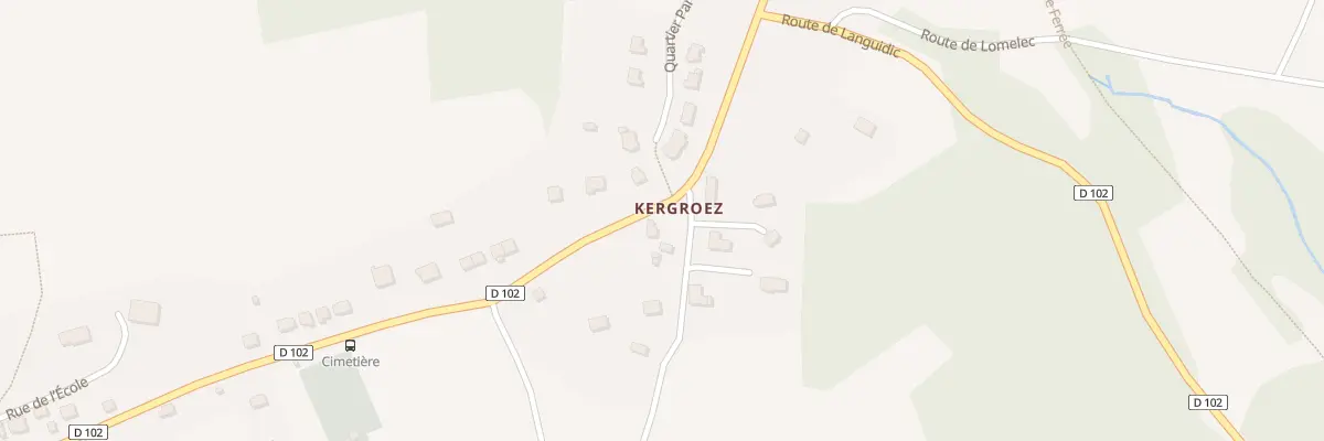 Plan du 2 Che de Kergroix à Lanvaudan