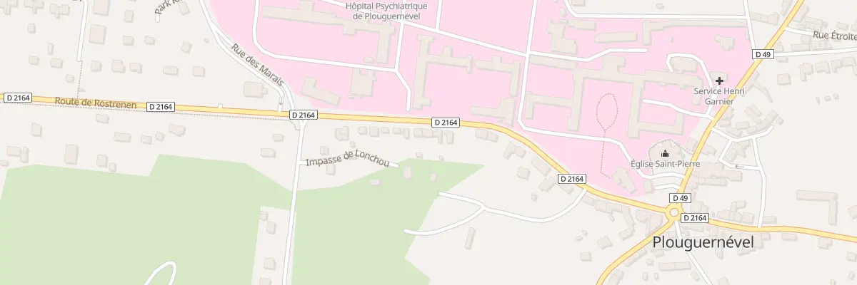 Plan du 33 Rte de Rostrenen à Plouguernével