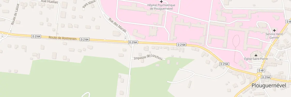 Plan du 2 Imp de Lonchou à Plouguernével
