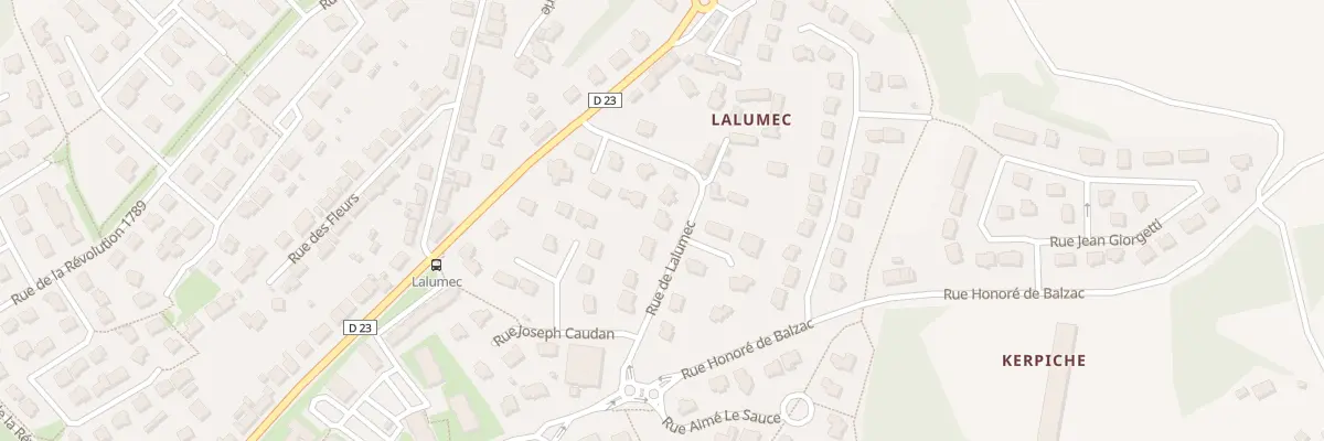 Plan du 18 Rue de Lalumec à Hennebont