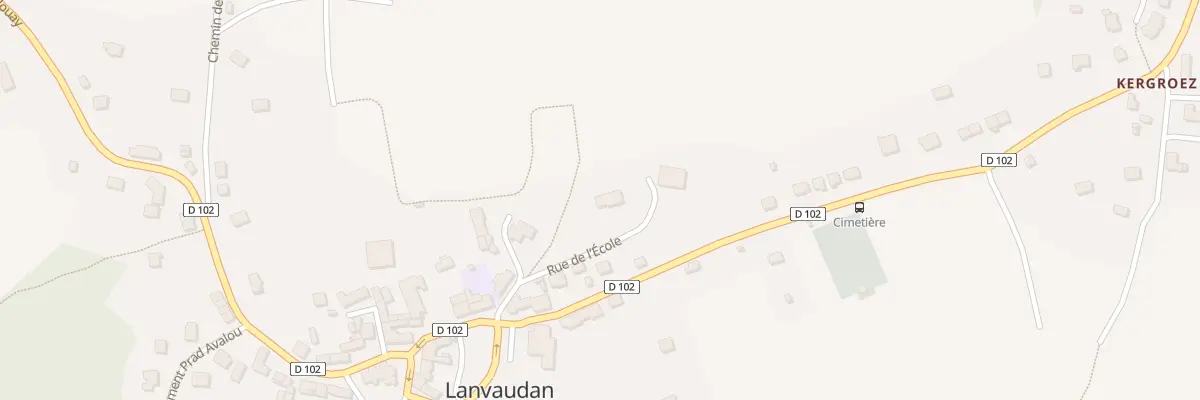 Plan du 2 Rue de l’École à Lanvaudan