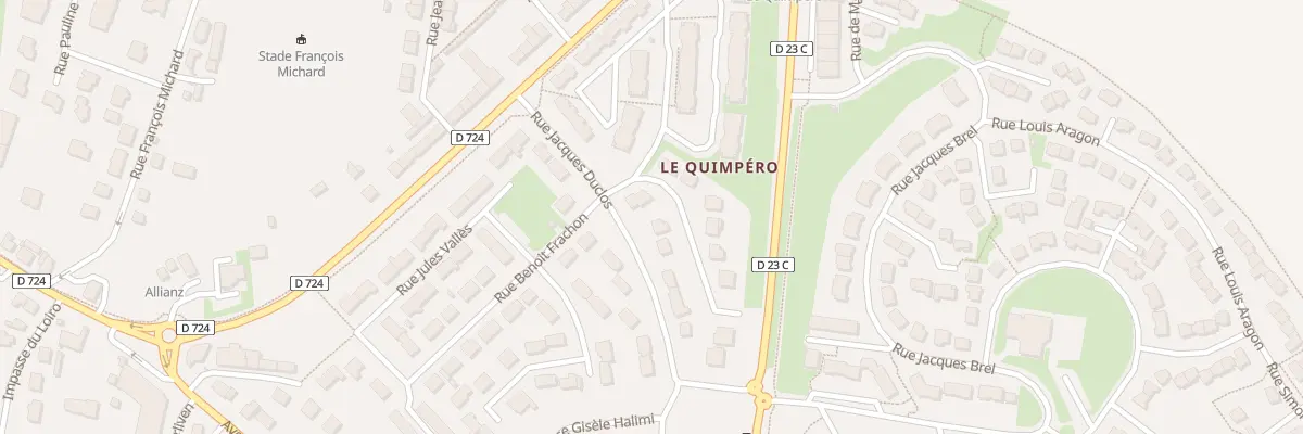 Plan du 7 Rue Jacques Duclos à Hennebont