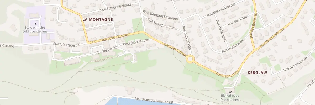 Plan de la Rue Jules Guesde à Inzinzac-Lochrist