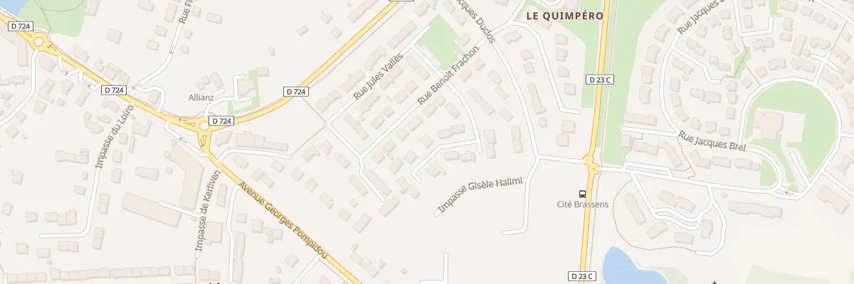 Plan du 8 Rue Mc et P Vaillant Couturier à Hennebont