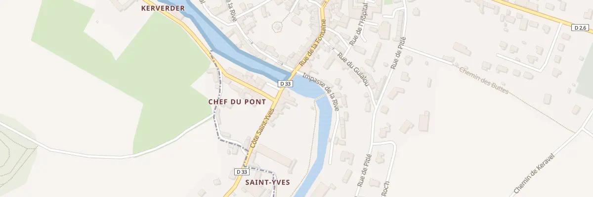 Plan du 1 Chef du Pont à La Roche-Jaudy