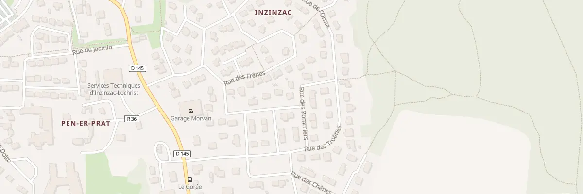 Plan du 10 Rue des Châtaigniers à Inzinzac-Lochrist