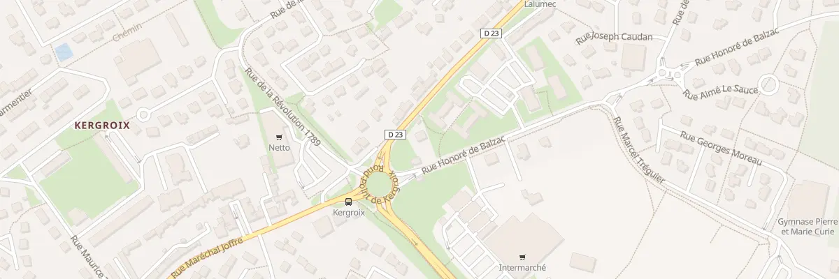 Plan du 17 Rue Honoré de Balzac à Hennebont