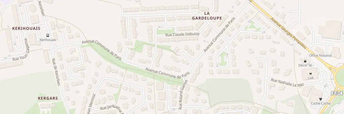 Plan du 12 Rue Jean-Philippe Rameau à Hennebont