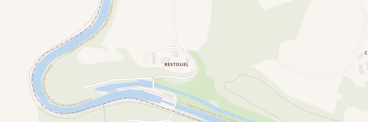 Plan du 3 Restouel à Plouguernével