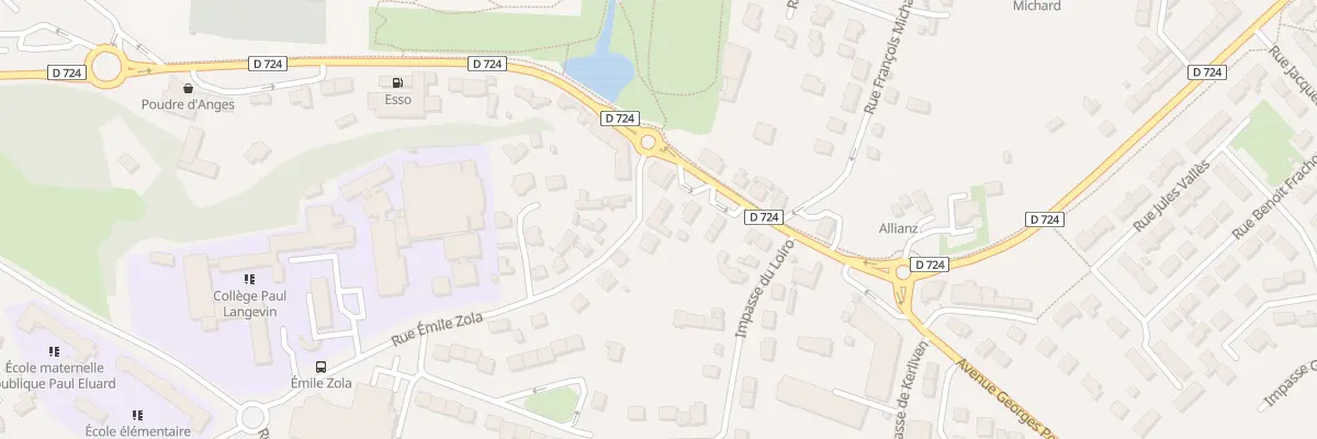 Plan du 3 Rue Emile Zola à Hennebont