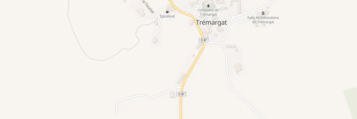 Plan de la Rue des Belles Dames à Trémargat