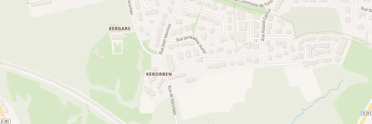 Plan du 15 Rue Jacqueline Auriol à Hennebont