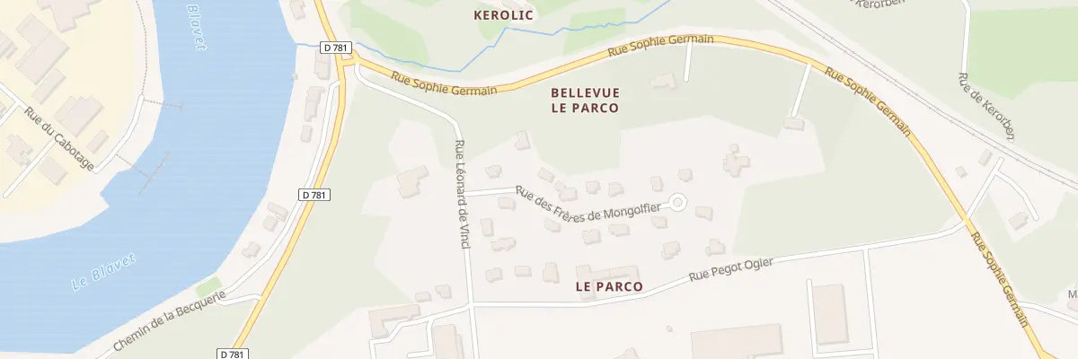 Plan du 3 Rue des Frères de Montgolfier à Hennebont