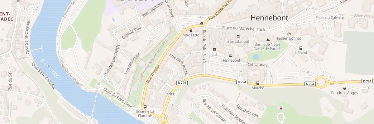Plan du 7 Rue de la Poste à Hennebont