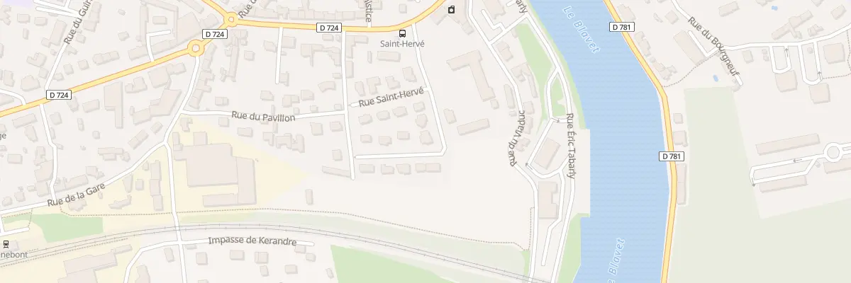 Plan du 8 Rue Jean-Marie de la Mennais à Hennebont