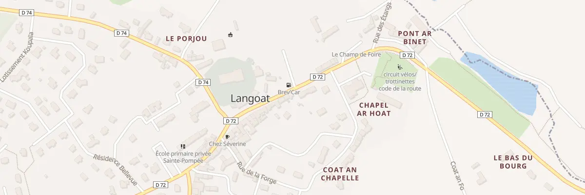Plan du 8 Rue des Étangs à Langoat