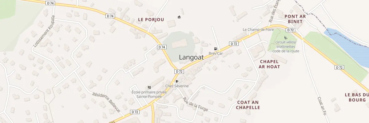 Plan du 1 Pl de l’Église à Langoat