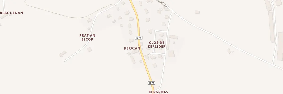 Plan du 1 Kervian à Langoat