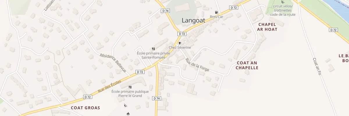 Plan du 3 Rue des Écoles à Langoat