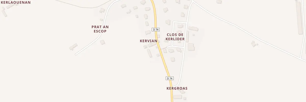 Plan du 5094 Kervian à Langoat