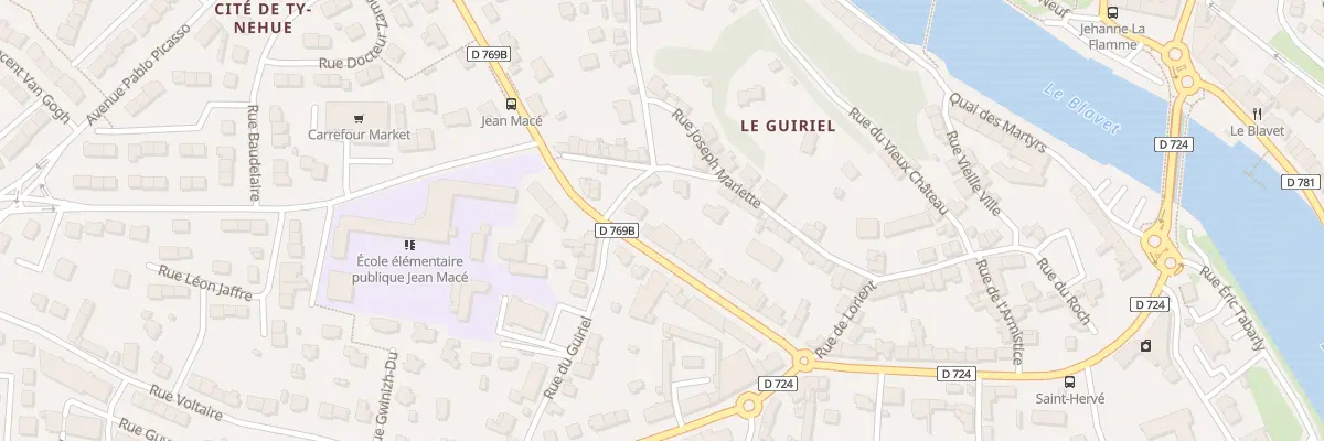 Plan du 14 Av Pasteur à Hennebont