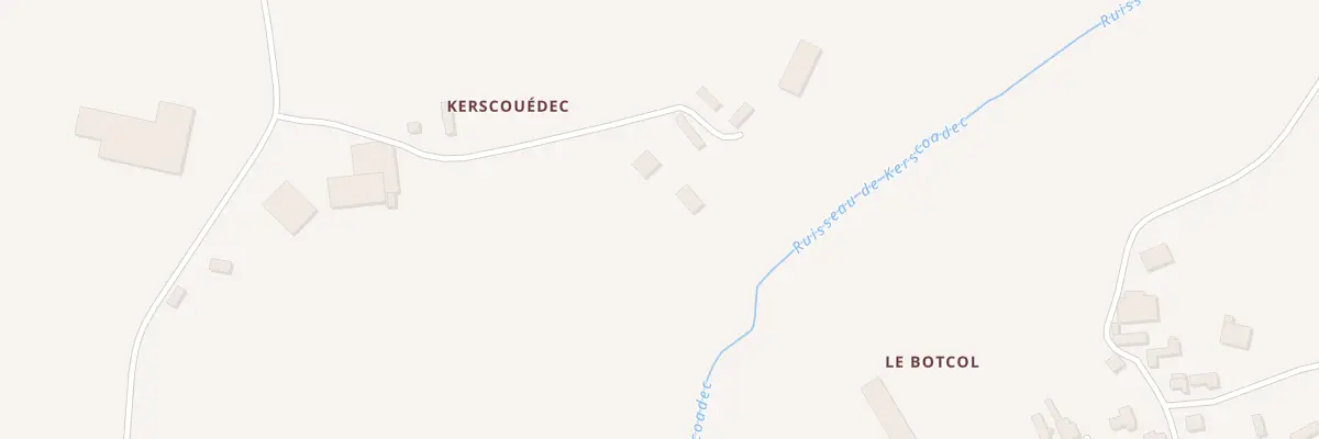 Plan du 3 Kerscouedec à Plouguernével