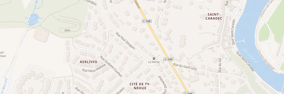 Plan du 6 Rue Paul Gauguin à Hennebont