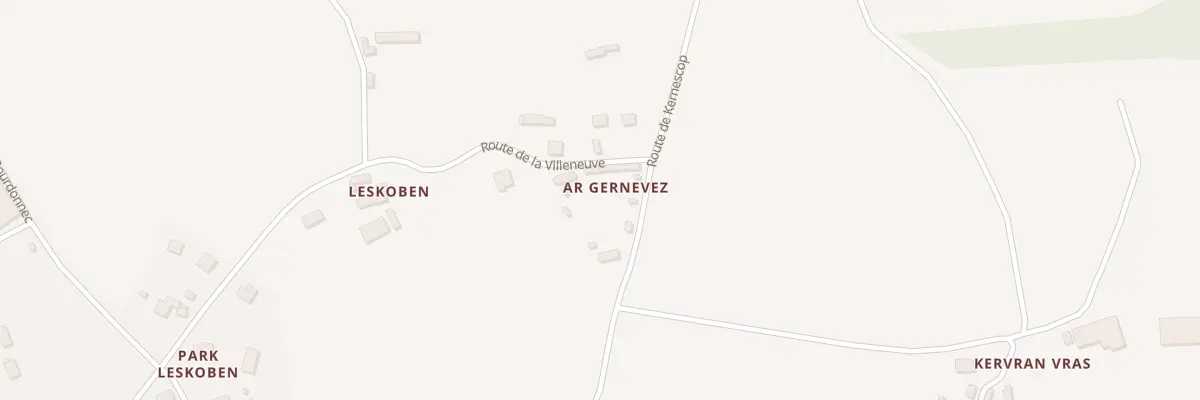 Plan du 3 Rte de Kernescop à Prat