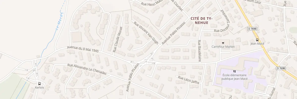 Plan du 5 Rue Paul Cézanne à Hennebont