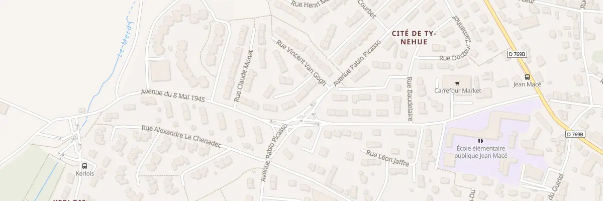 Plan du 7 Rue Paul Cézanne à Hennebont