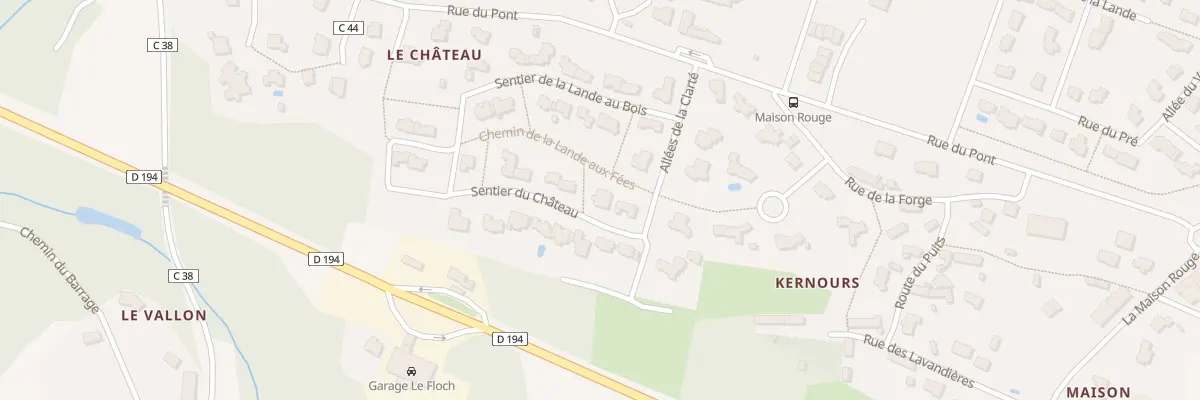 Plan du 4 Sen du Château à Kervignac