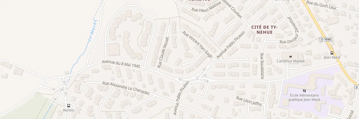 Plan du 6 Rue Paul Cézanne à Hennebont