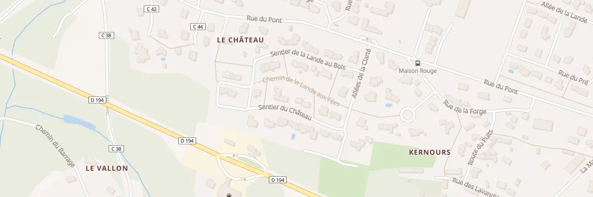 Plan du 8 Sen du Château à Kervignac
