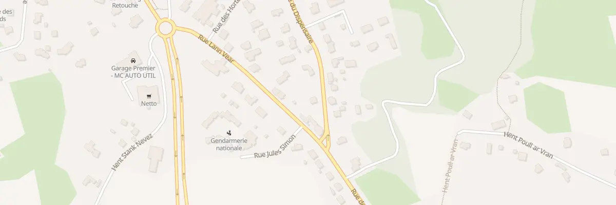 Plan du 56 Rue du Dispensaire à Bégard