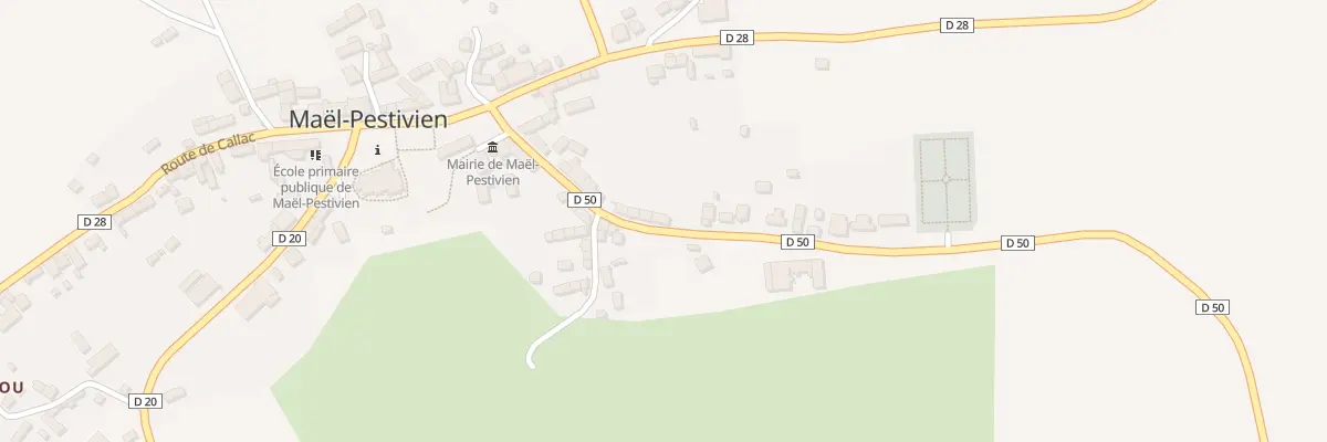 Plan du 25 Route de Lanrivain à Maël-Pestivien